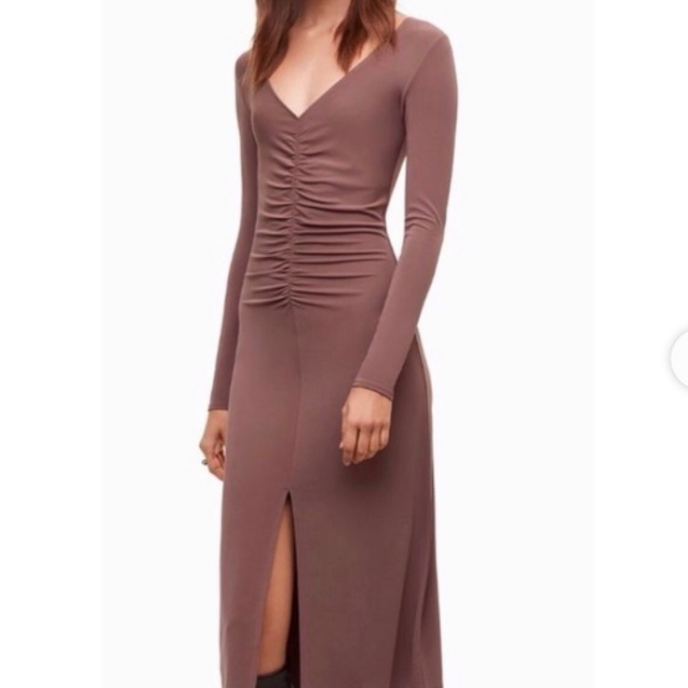 Aritzia Wilfred Aveyron Long Sleeve Midi Dress